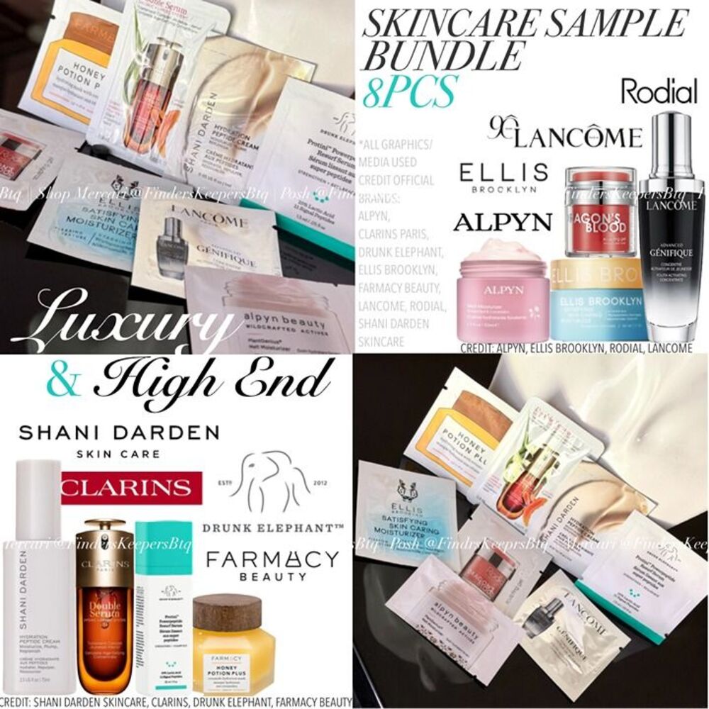 Luxury Skincare Samples Clarins Lancome Shani Darden Alpyn Rodial Drunk Elephant
